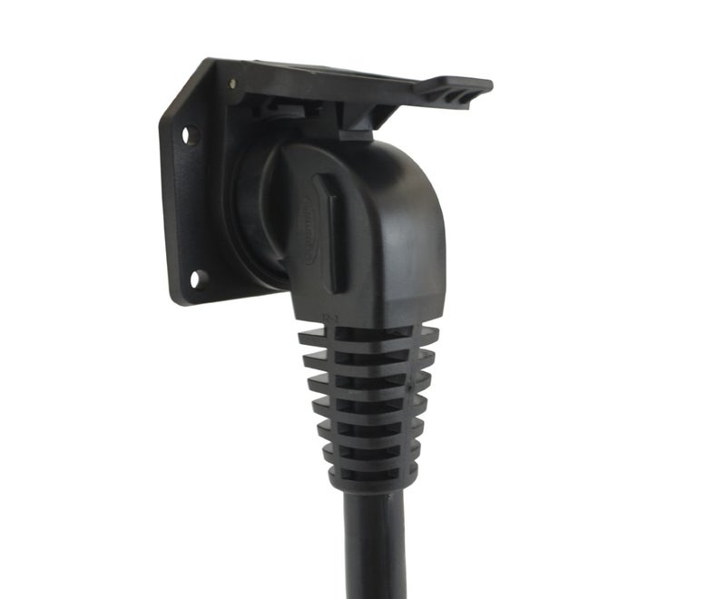 Conntek 11110-024EX 7-Way Travel Trailer Extension Cord with Elbow Plug (2-Feet), Black - Image 3